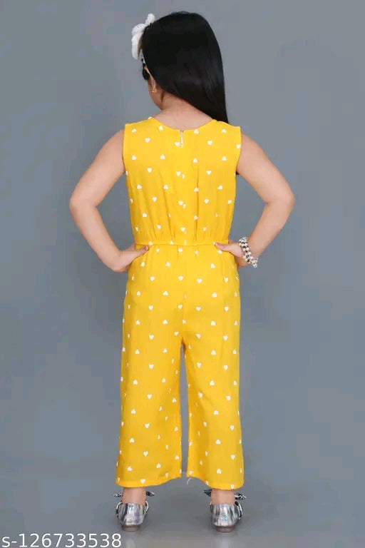 Trendy Kids' Printed Pink Cotton Jumpsuit - Casual Summer Wear